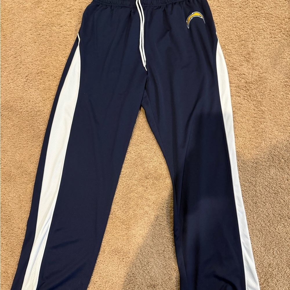 navy blue and white Los Angeles Chargers track pants Men’s  Medium